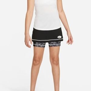 Nike Dri-fit Icon Clash 2-in-1 Training Skirt, Black And White,  Size Medium